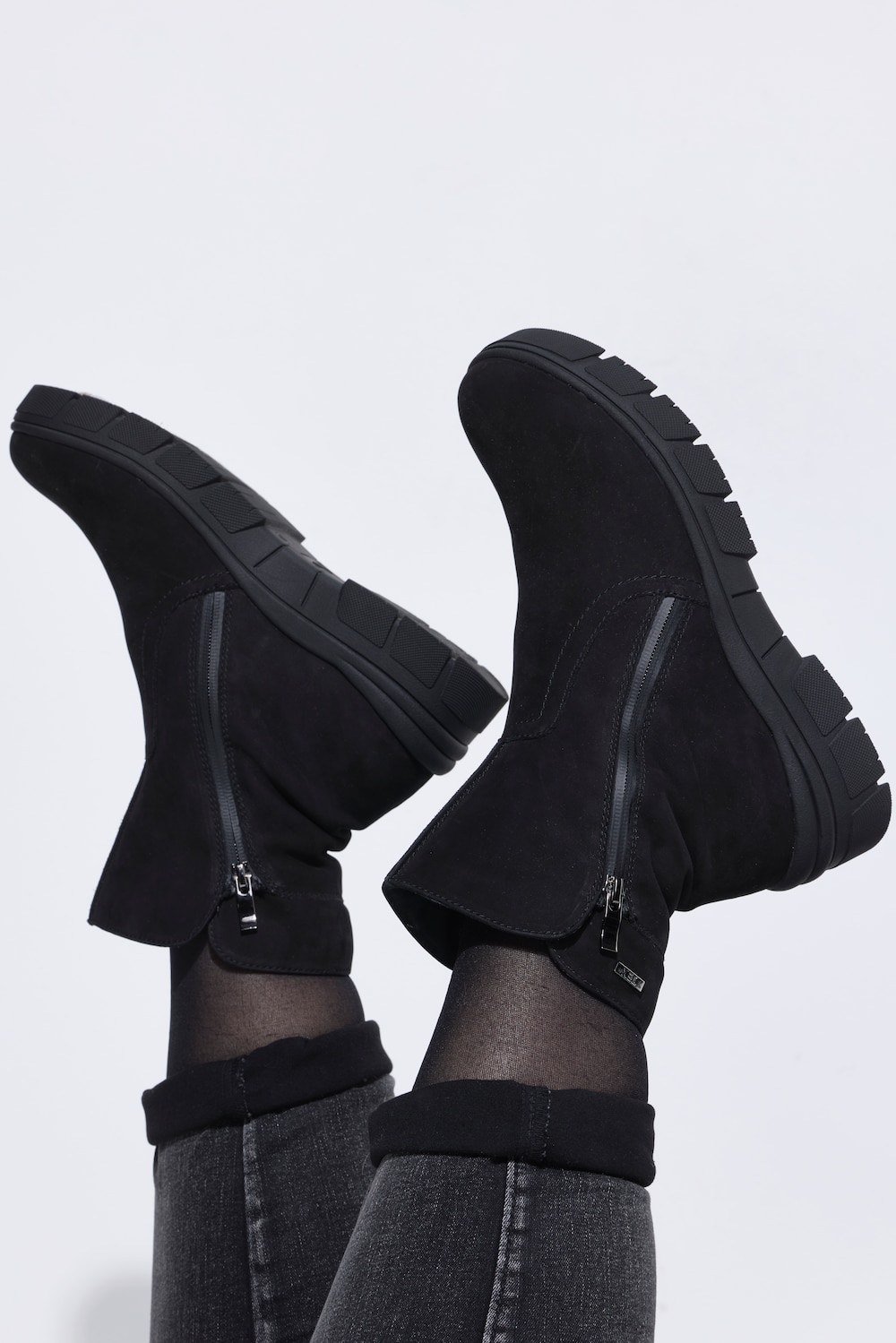 Caprice Leder-Funktionsstiefeletten, Teddyfutter, Weite G