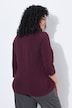 Shirt, Ziersteine, Classic, V-Ausschnitt, 3/4-Arm