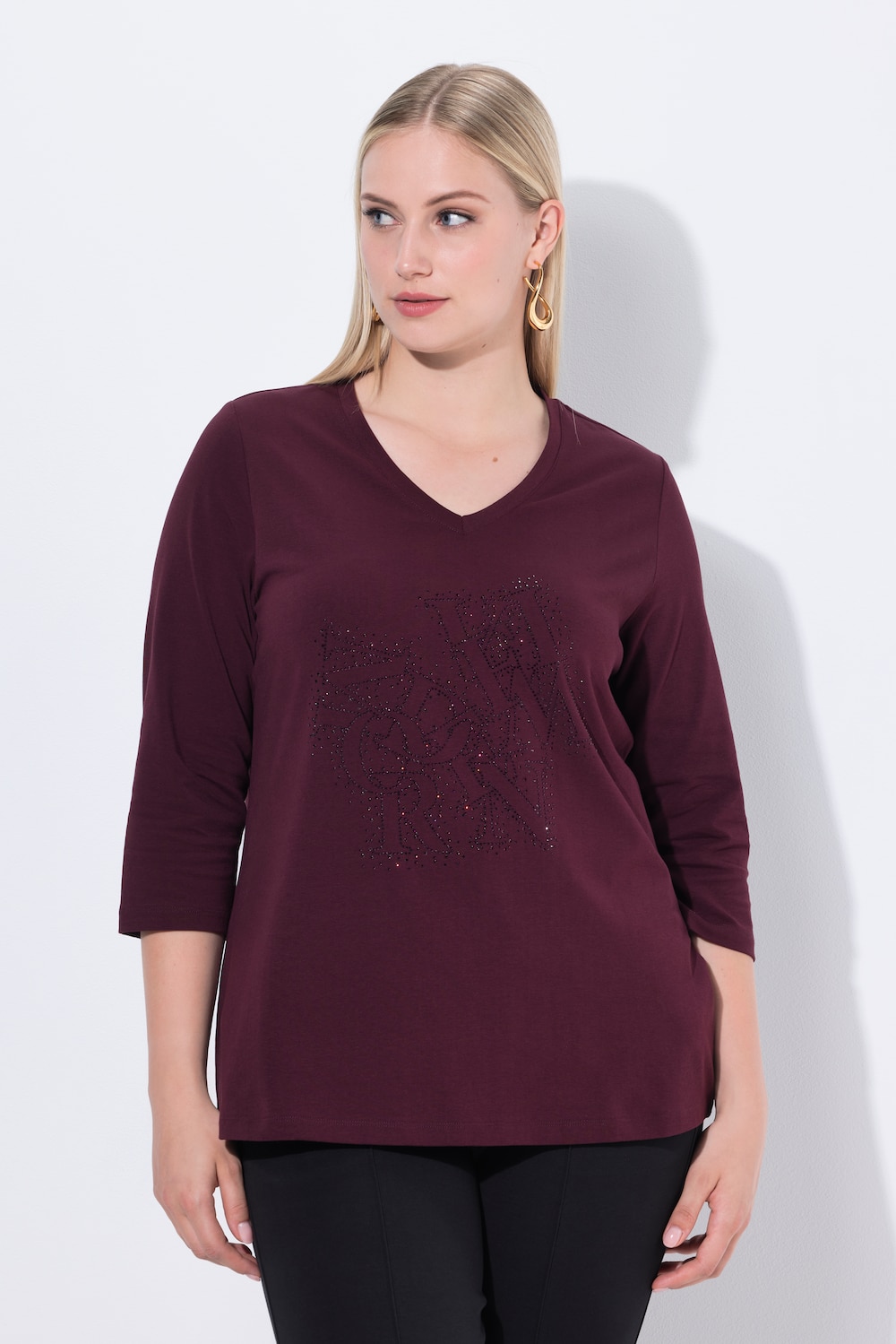 Große Größen Shirt, Damen, lila, Größe: 50/52, Baumwolle, Ulla Popken