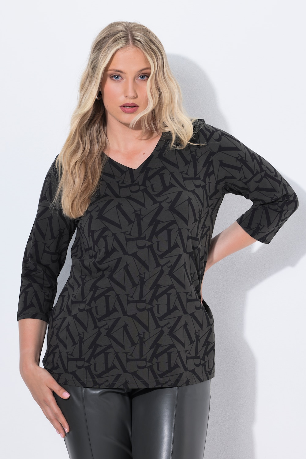 Große Größen Shirt, Damen, grau, Größe: 58/60, Baumwolle, Ulla Popken