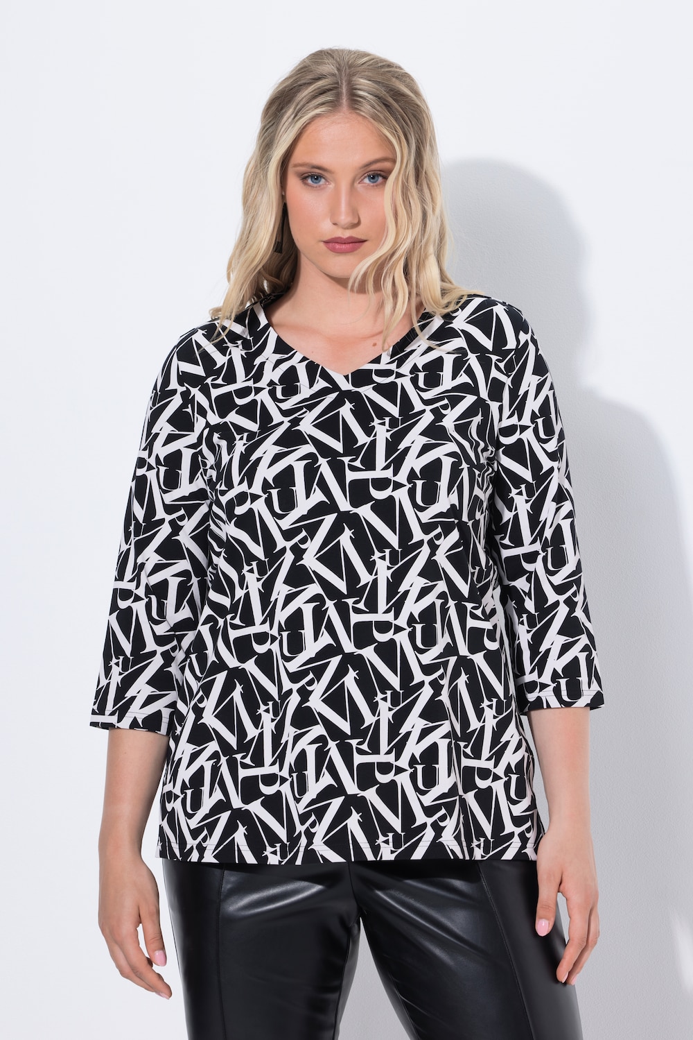 Große Größen Shirt, Damen, schwarz, Größe: 58/60, Baumwolle, Ulla Popken