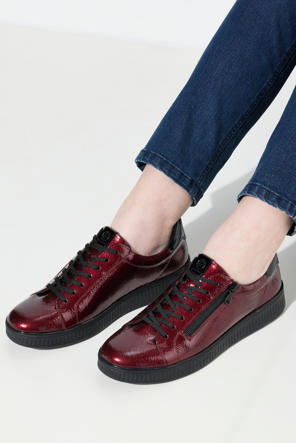 Remonte leren sneaker, uitneembaar voetbed, wijdte G