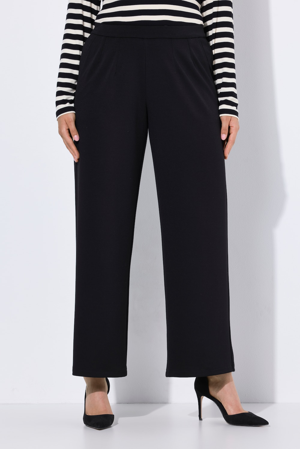 Große Größen Hose Mary, Damen, schwarz, Größe: 62/64, Viskose/Polyester, Ulla Popken