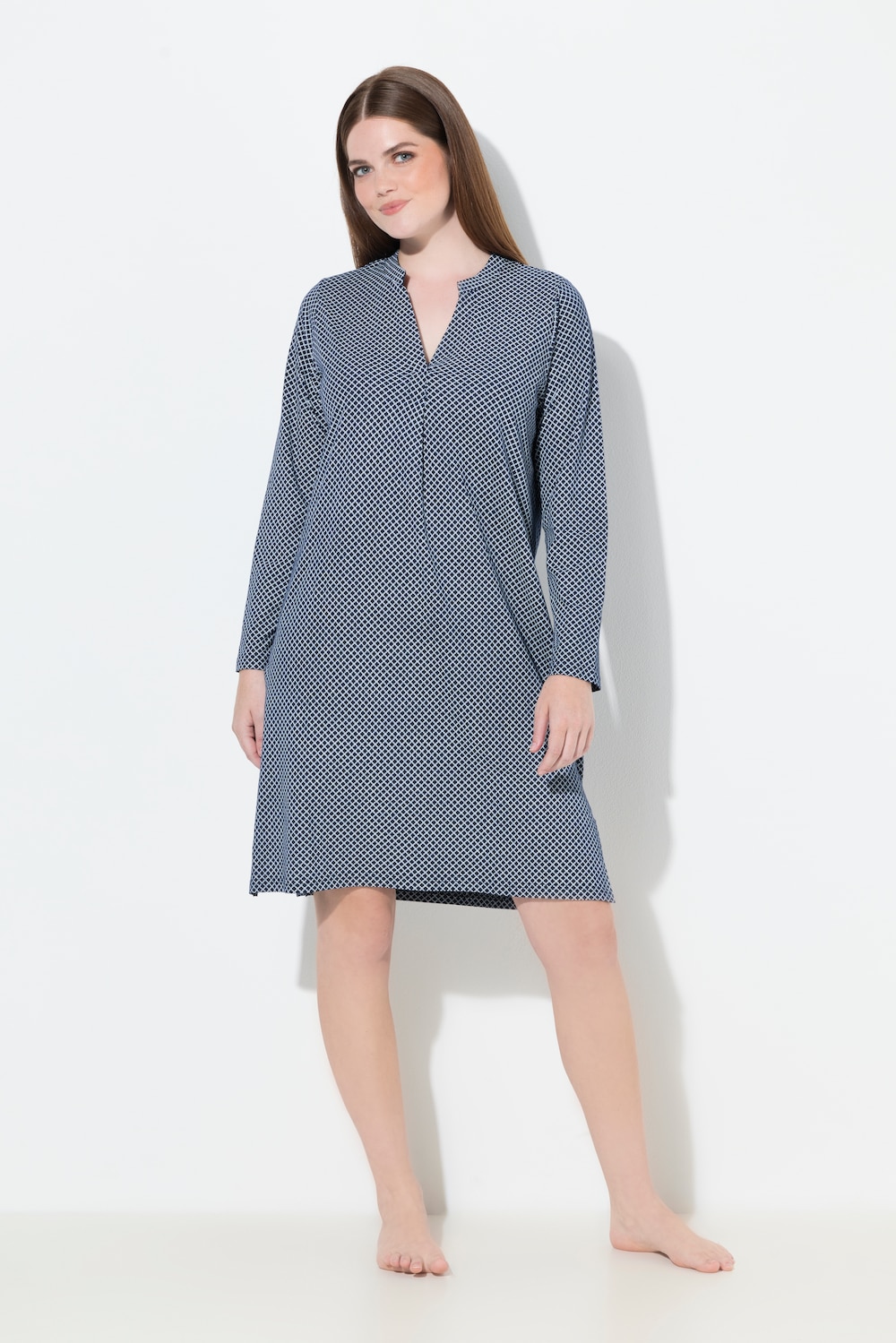 Große Größen Nachthemd, Damen, blau, Größe: 46/48, Baumwolle, Ulla Popken