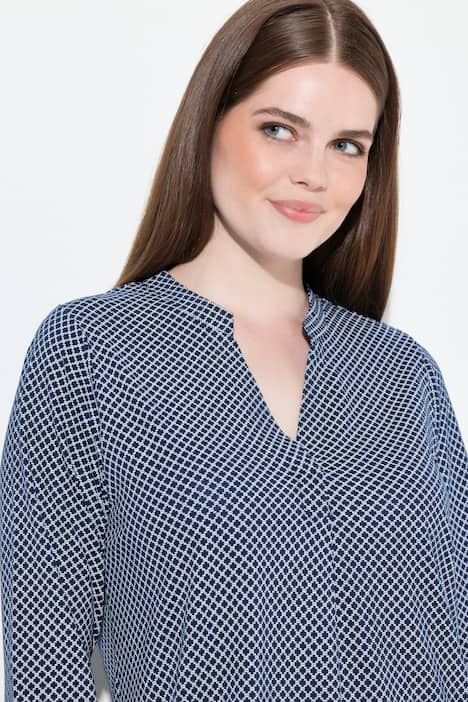 Nachthemd, Muster, Rundhals, Langarm