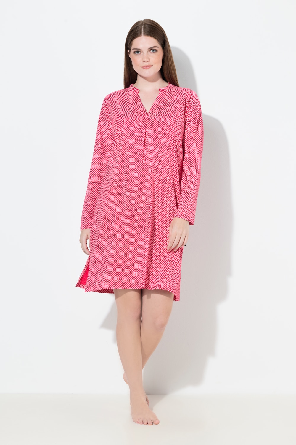 Große Größen Nachthemd, Damen, rot, Größe: 58/60, Baumwolle, Ulla Popken