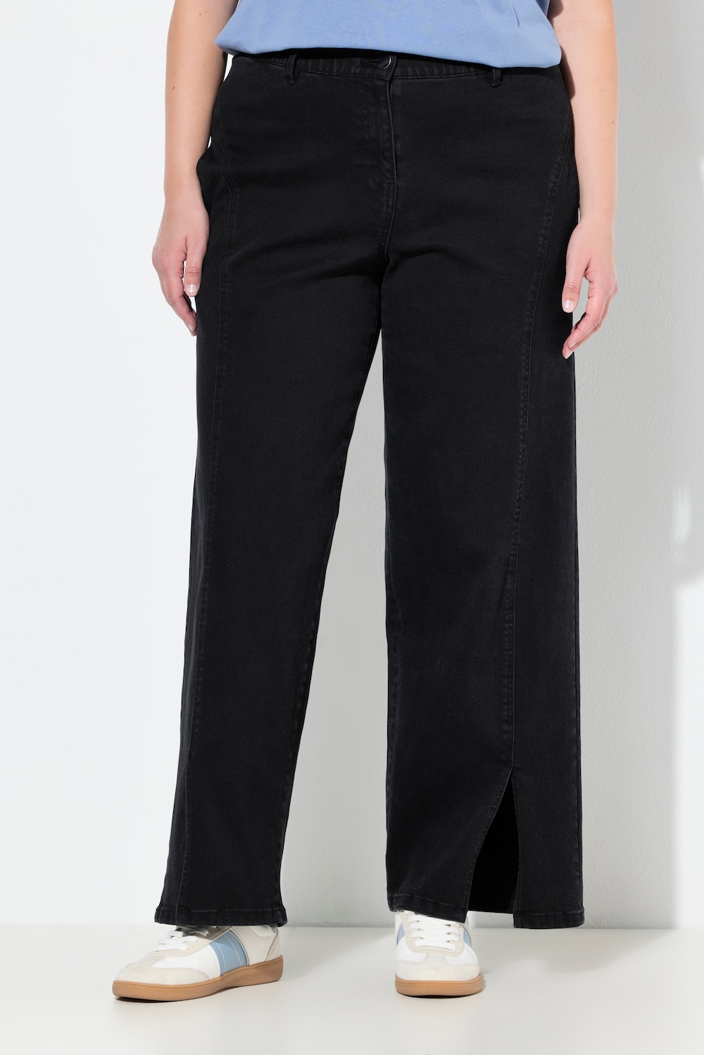 Thumbnail - Große Größen Barrel-Jeans, Damen, schwarz, Größe: 58, Baumwolle/Polyester/Viskose, Ulla Popken