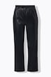 Hose, Lederoptik, Streifen, gerades Bein, Elastikbund
