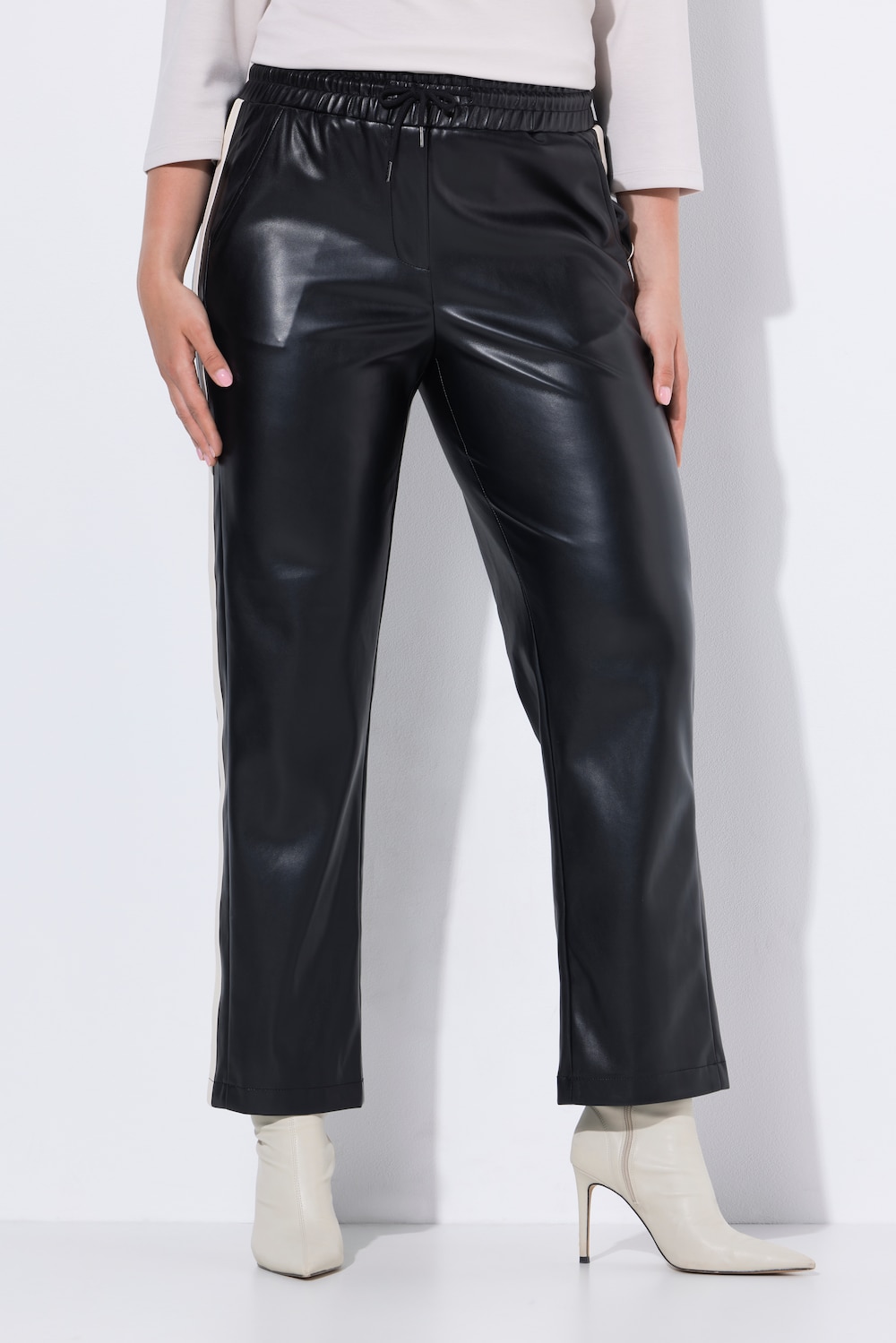 Große Größen Hose, Damen, schwarz, Größe: 42, Polyester/Synthetische Fasern, Ulla Popken