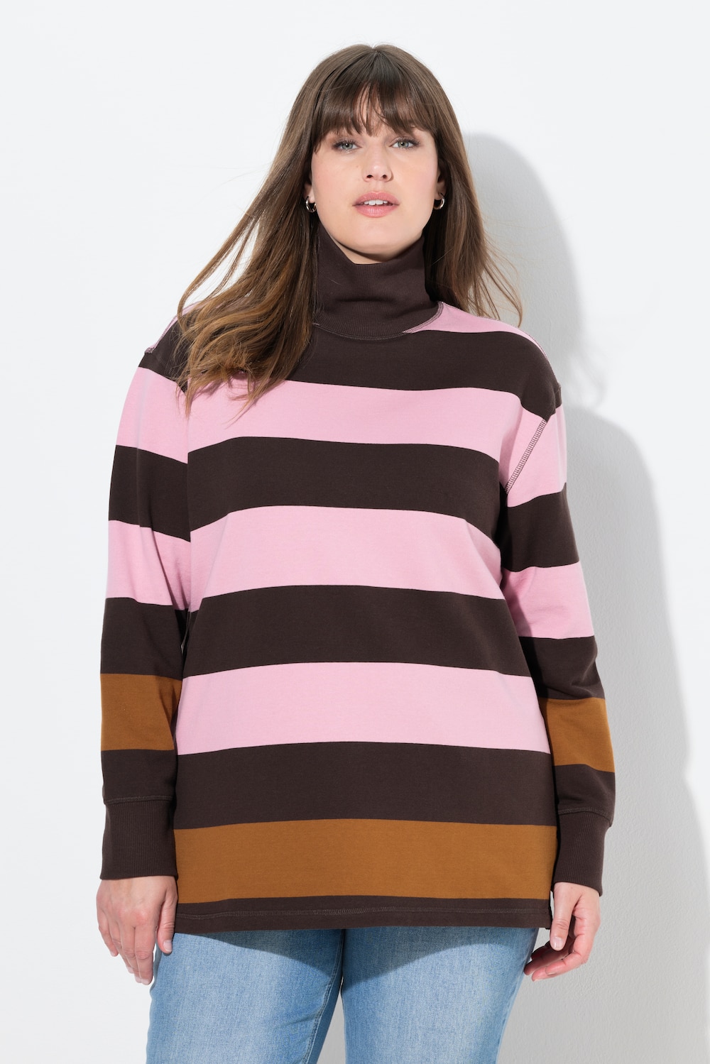 Große Größen Sweatshirt, Damen, braun, Größe: 46/48, Baumwolle, Ulla Popken