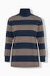 Sweat-shirt à col montant et manches longues, coton bio, rayures
