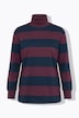 Sweat-shirt à col montant et manches longues, coton bio, rayures