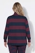 Sweat-shirt à col montant et manches longues, coton bio, rayures