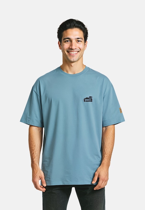 Oversized T-Shirt mit Brustlogo
