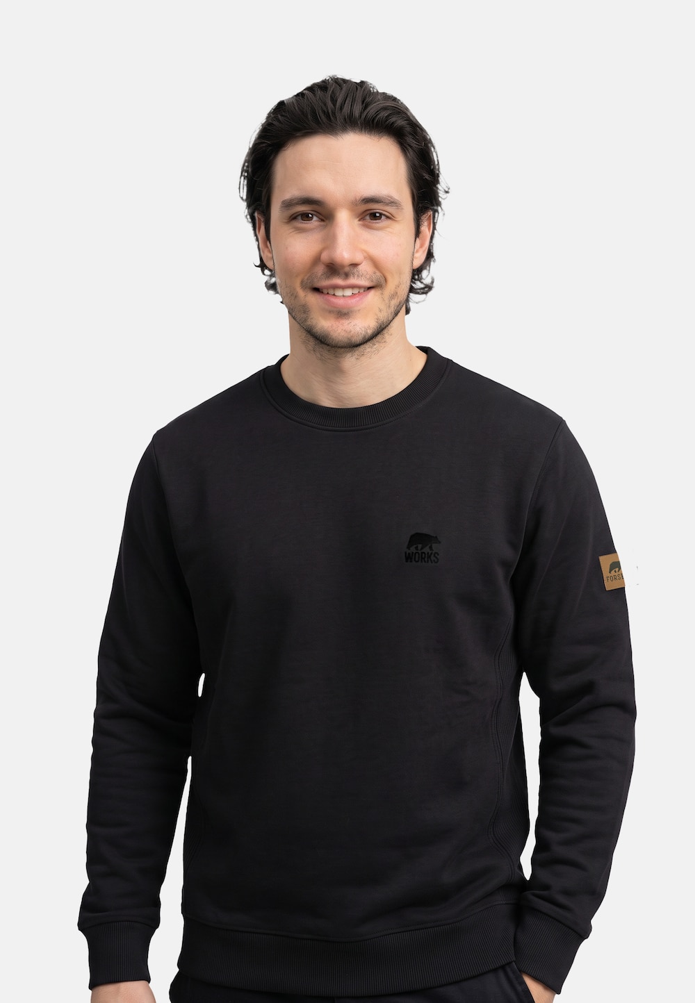 Crewneck Sweatshirt mit elastischen Einsätzen