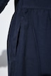 Cord-Maxikleid, Stehkragen, V-Ausschnitt, Langarm