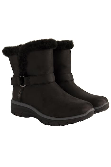 Sněhule Skechers, kožený vzhled, paměťová pěna, šířka H