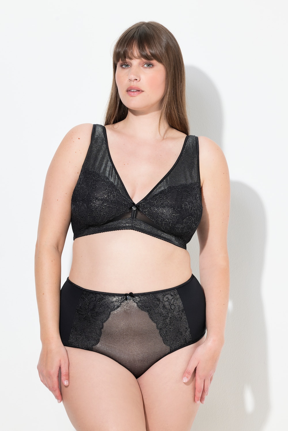 Große Größen Maxislip, Damen, schwarz, Größe: 58/60, Baumwolle/Synthetische Fasern/Elasthan, Ulla Popken