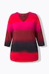 Slinky shirt, kleurverloop, V-hals, 3/4-mouwen