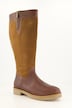 Lederstiefel, XL-Schaft, wasserfest, Zipper, Weite H