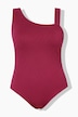 Badeanzug, Softcups, One-Shoulder, Streifenstruktur