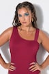 Badeanzug, Softcups, One-Shoulder, Streifenstruktur