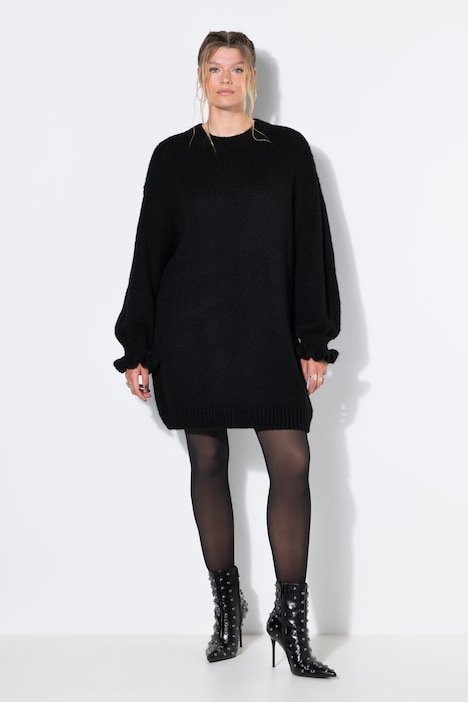 Neulemekko, oversized, röyhelöhihat