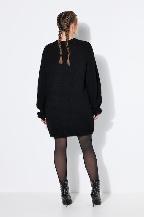 Neulemekko, oversized, röyhelöhihat