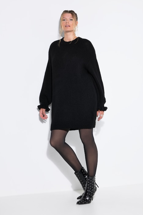 Neulemekko, oversized, röyhelöhihat