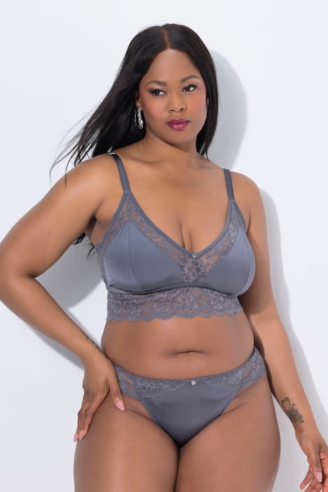 Culotte midi TruYou, satin et dentelle