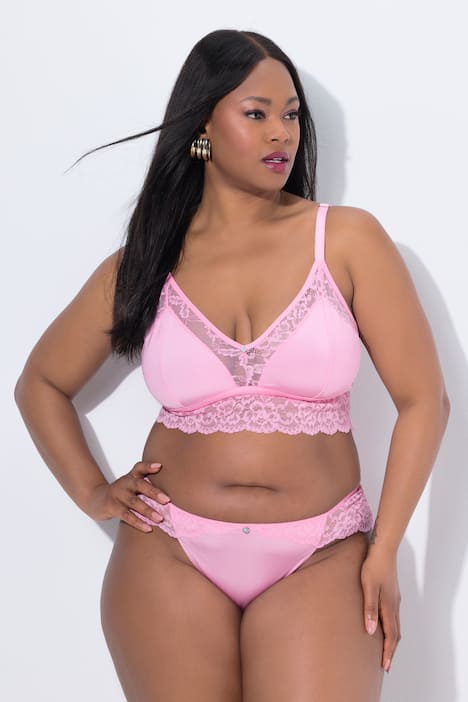 Culotte midi TruYou, satin et dentelle