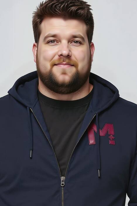 Men+ Sweatjacke, Kapuze, Brustprint, bis 8 XL