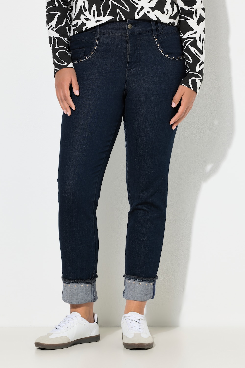 Große Größen Jeans, Damen, blau, Größe: 42, Baumwolle, LAURASON