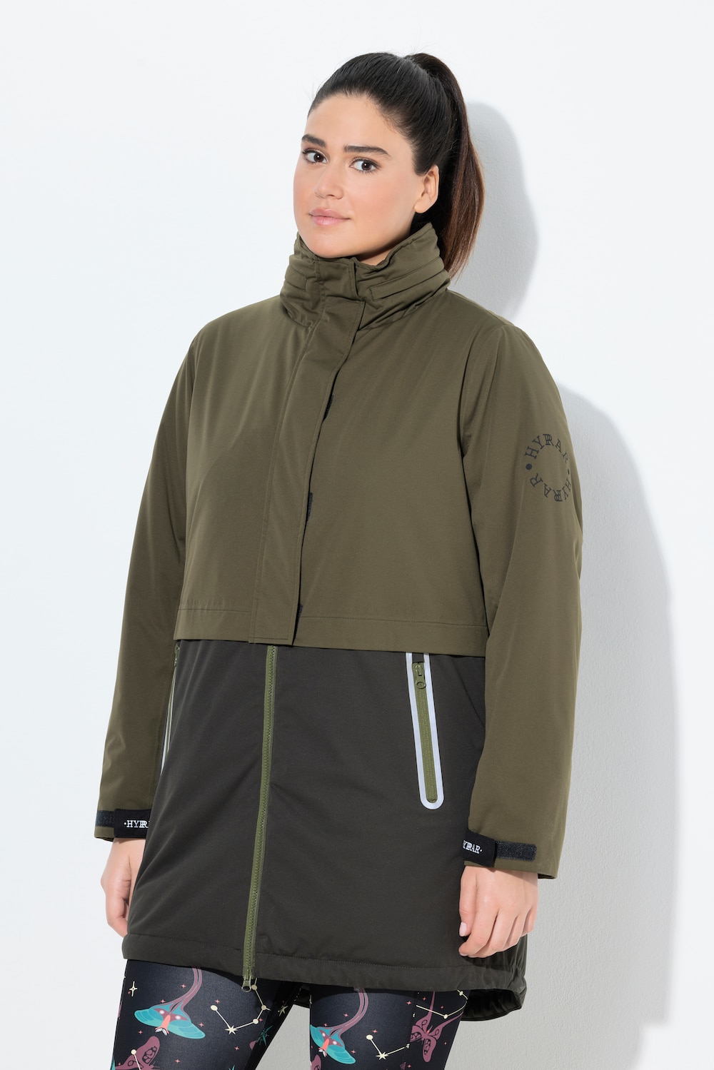 Große Größen HYPRAR Funktionsmantel, Damen, grün, Größe: 54/56, Polyester, Ulla Popken