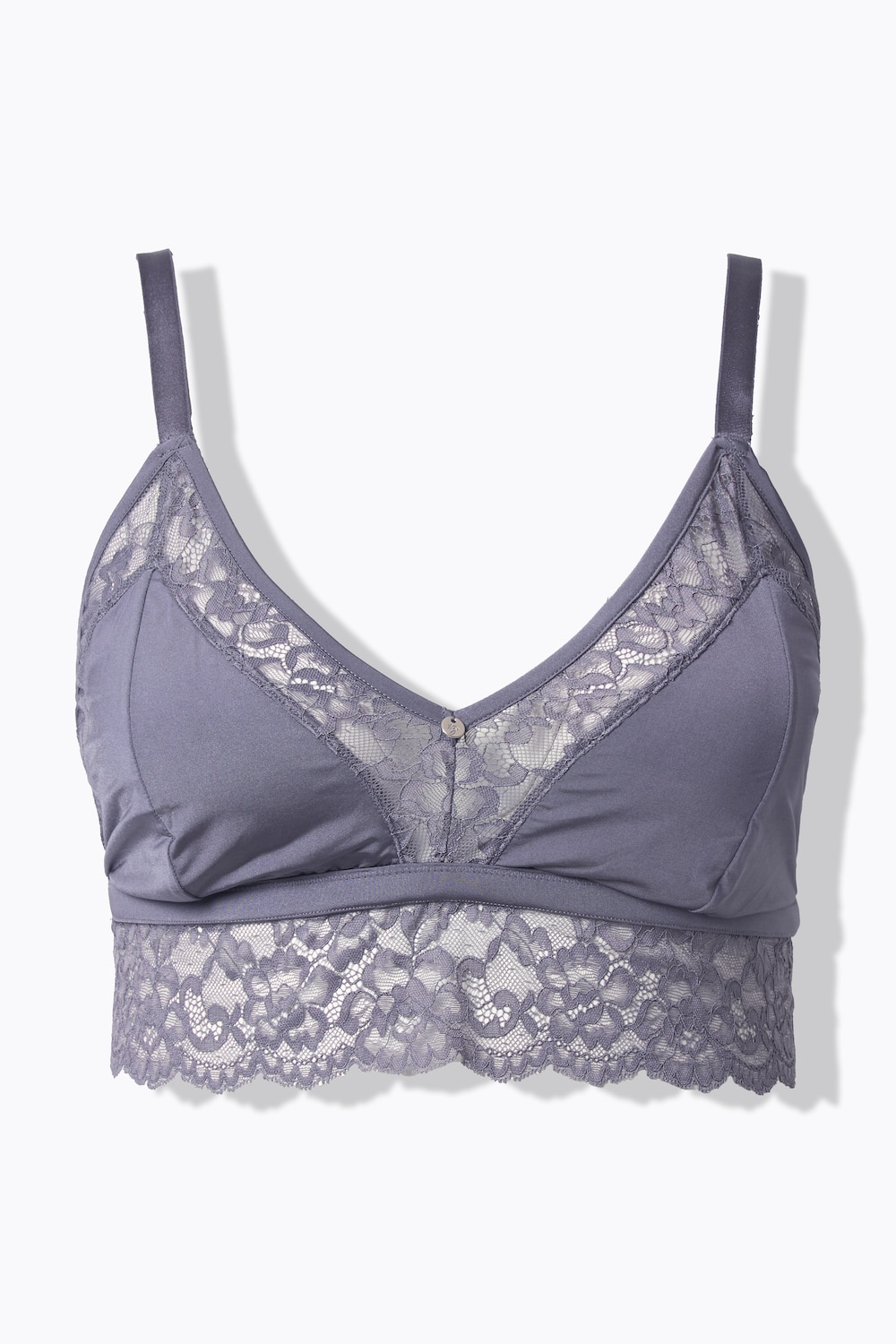 Stora storlekar TruYou Bralette, Dam, grå, storlek: 95D, Syntetfibrer/Elastan, Ulla Popken