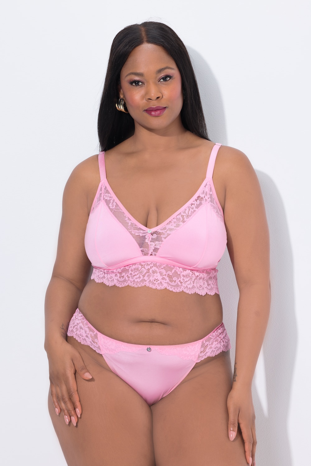 Große Größen TruYou Bralette, Damen, rosa, Größe: 100D, Synthetische Fasern/Elasthan, Ulla Popken