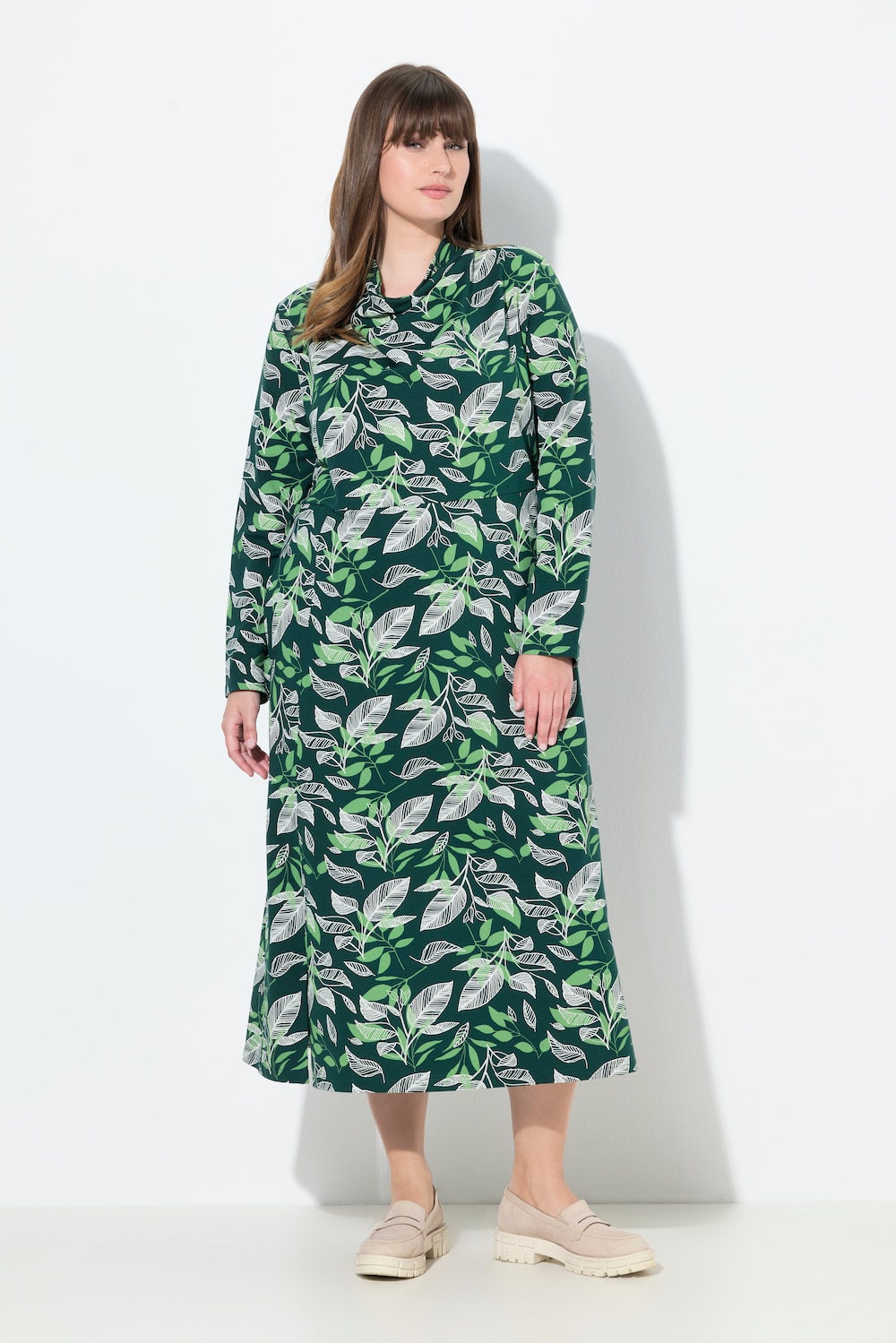 Große Größen Sweatkleid, Damen, türkis, Größe: 50/52, Baumwolle, Ulla Popken