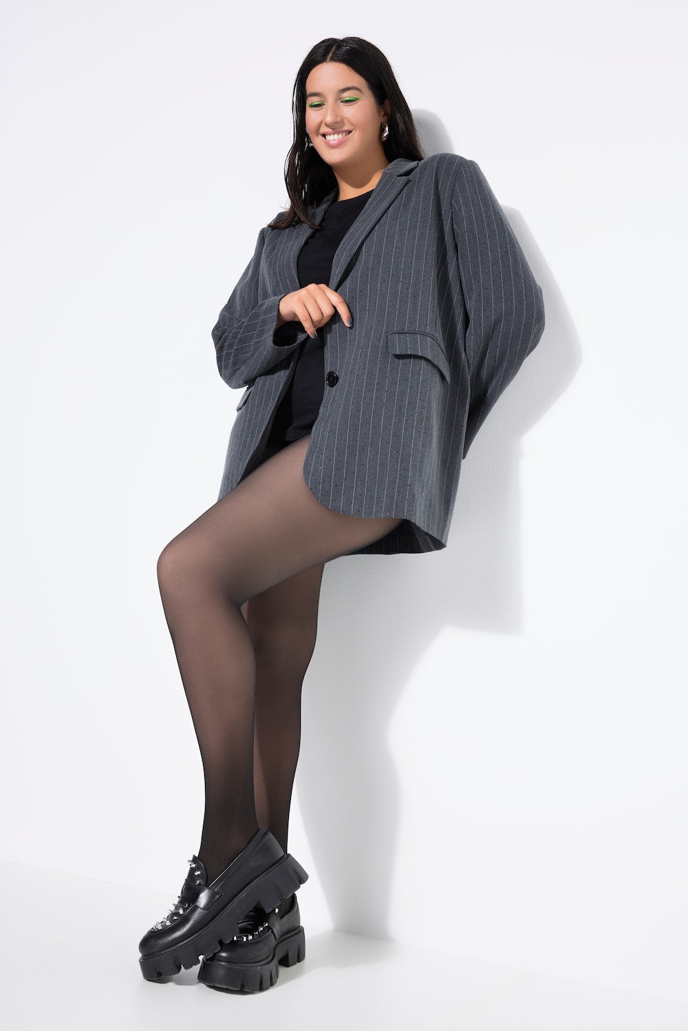 Große Größen Strumpfhose, Damen, schwarz, Größe: 50/52, Polyester/Synthetische Fasern/Elasthan, Studio Untold