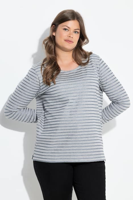 Gestreept shirt, lange mouw, ronde hals