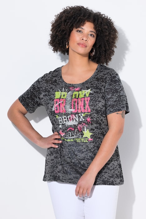 T-Shirt, bequeme Passform, BRONX Wordingprint