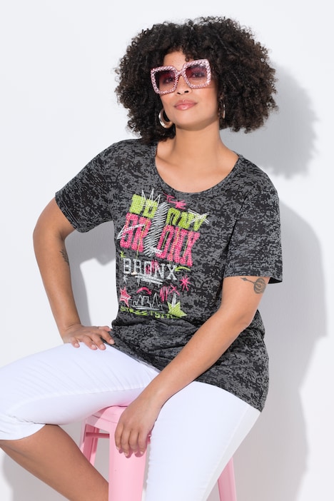 T-Shirt, bequeme Passform, BRONX Wordingprint