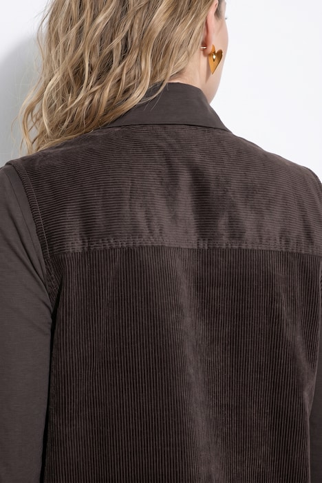 Cordkleid, A-Linie, Rundhals, ärmellos