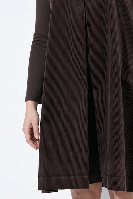 Cordkleid, A-Linie, Rundhals, ärmellos