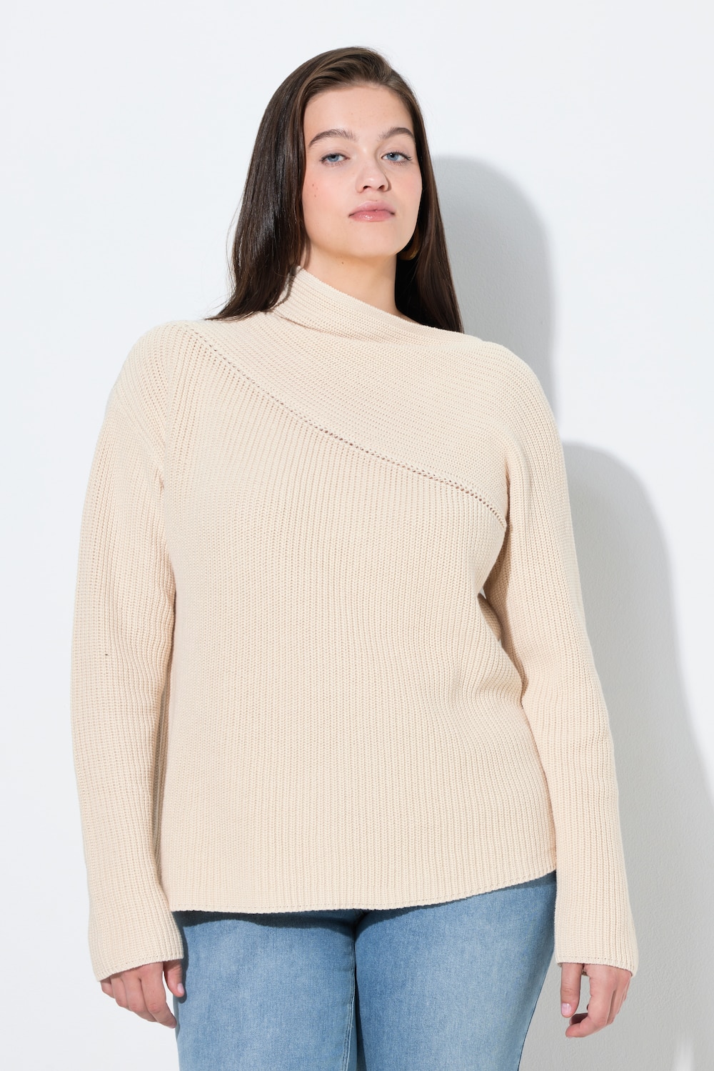 Thumbnail - Große Größen Pullover, Damen, gelb, Größe: 58/60, Baumwolle, Ulla Popken