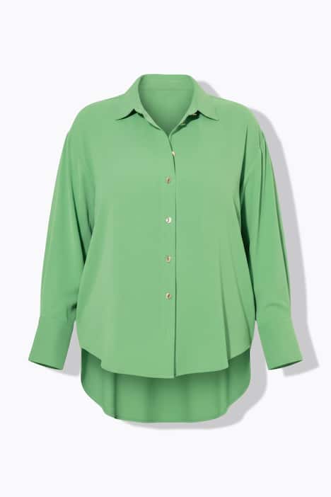 Overhemdblouse, oversized, sierknopen