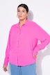 Hemdbluse, oversized, Schmuckknöpfe