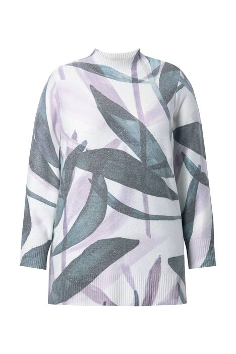 Svetr, lístky, flitry, stojáček, dlouhé rukávy