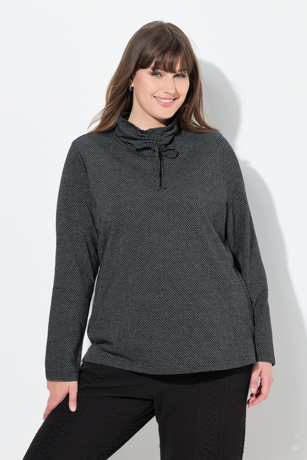 Große Größen Sweatshirt, Damen, schwarz, Größe: 58/60, Baumwolle, Ulla Popken