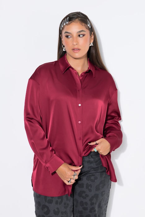 Chemisier oversize en satin