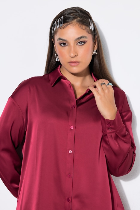 Chemisier oversize en satin